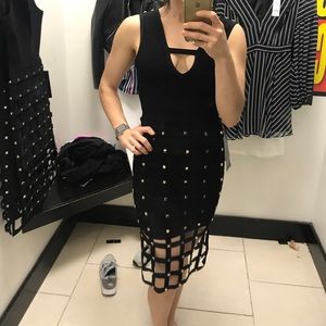 Bebe net stud dress